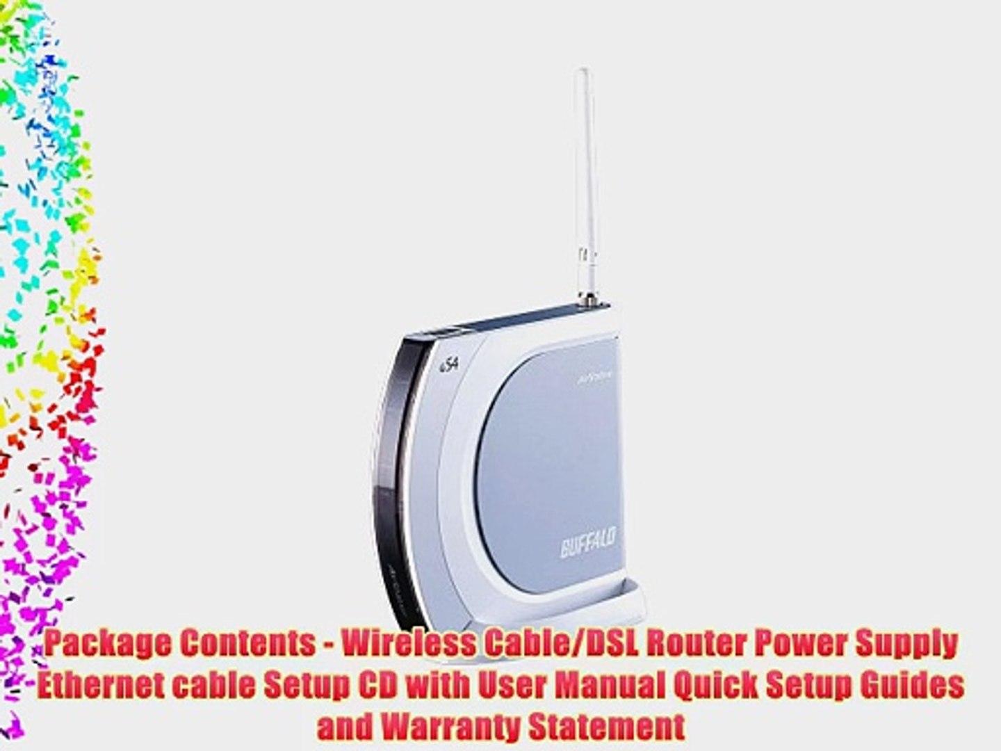 Buffalo Whr G54s Wireless Broadband Route Video Dailymotion