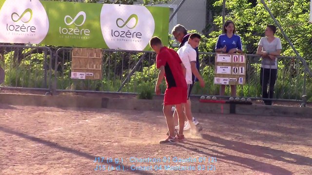 Huitièmes de finale, championnat de France de combiné Jeunes, Sport Boules, Langogne 2015