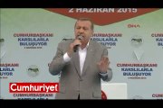 Cumhurbaşkanı Erdoğan'dan miting alanında AKP reklamı