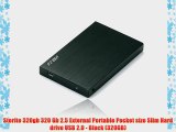 Storite 320gb 320 Gb 2.5 External Portable Pocket size Slim Hard drive USB 2.0 - Black (320GB)