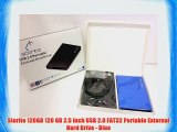 Storite 120GB 120 GB 2.5 inch USB 2.0 FAT32 Portable External Hard Drive - Blue