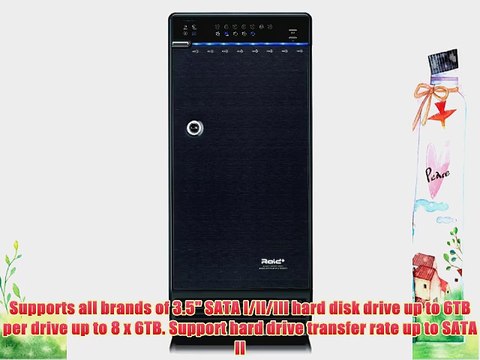 Mediasonic ProRaid H8R2-SU3S2 8 Bay 3.5 SATA Hard Drive External Hard Drive Enclosure - USB