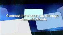Connect Internet to PC Through Mobile