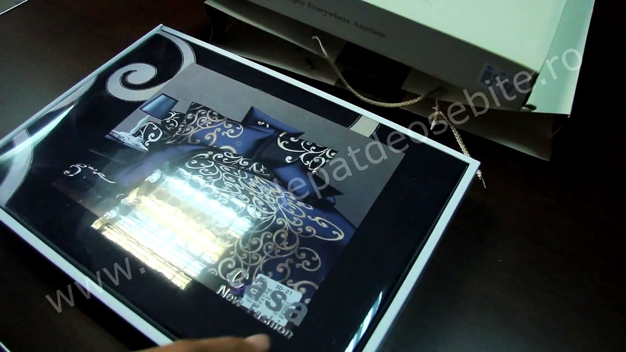 lenjerii de pat 3d cu negru din bumbac satinat