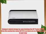 HP Pocket Media Drive 320 GB USB 2.0 Portable External Hard Drive (Black/Silver)