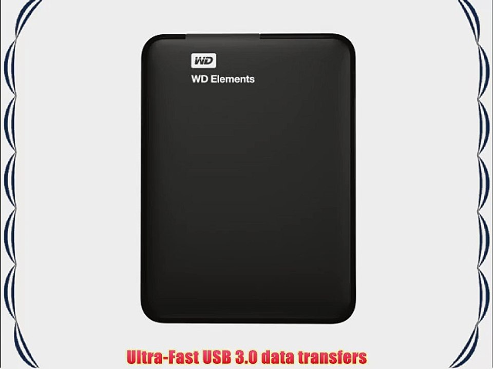 WD 1.5TB WD Elements Portable USB 3.0 Hard Drive Storage (WDBU6Y0015BBK-NESN)