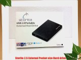 Storite 120gb 120 gb 2.5 inch USB 2.0 Mac Edition Portable External Hard Drive - Black