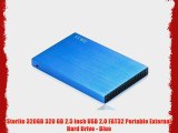 Storite 320GB 320 GB 2.5 inch USB 2.0 FAT32 Portable External Hard Drive - Blue