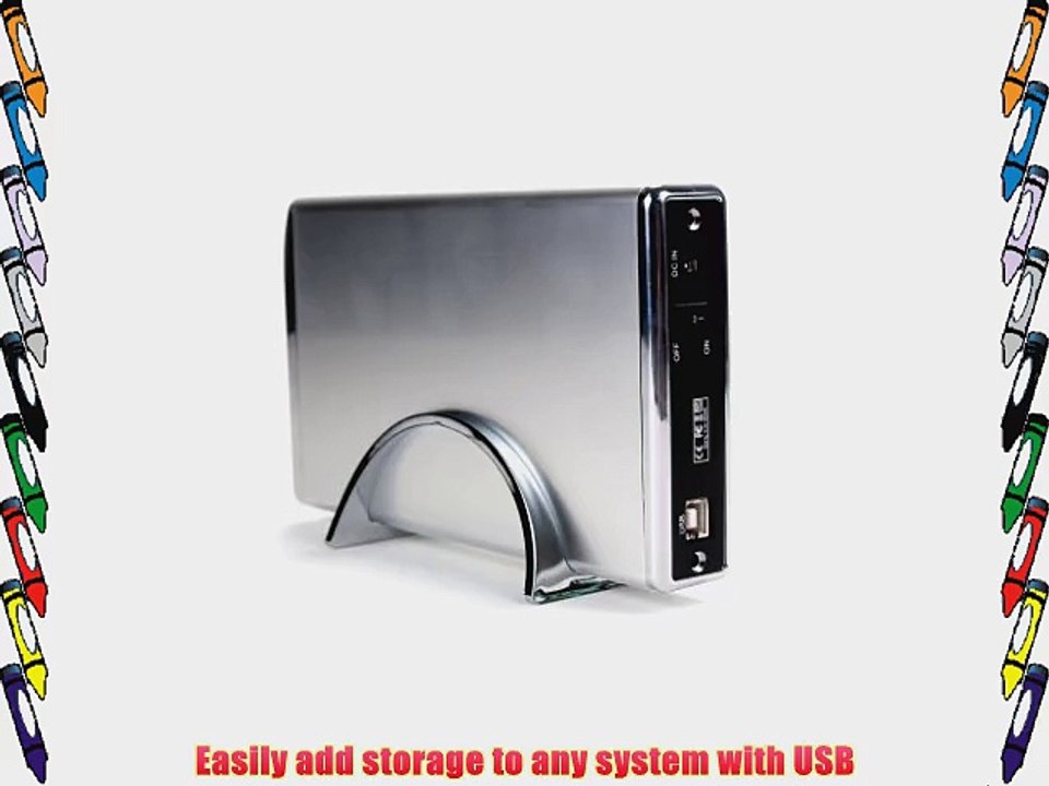 I/O Magic External 3.5 IDE/SATA USB 2.0 Aluminum Hard Drive Enclosure