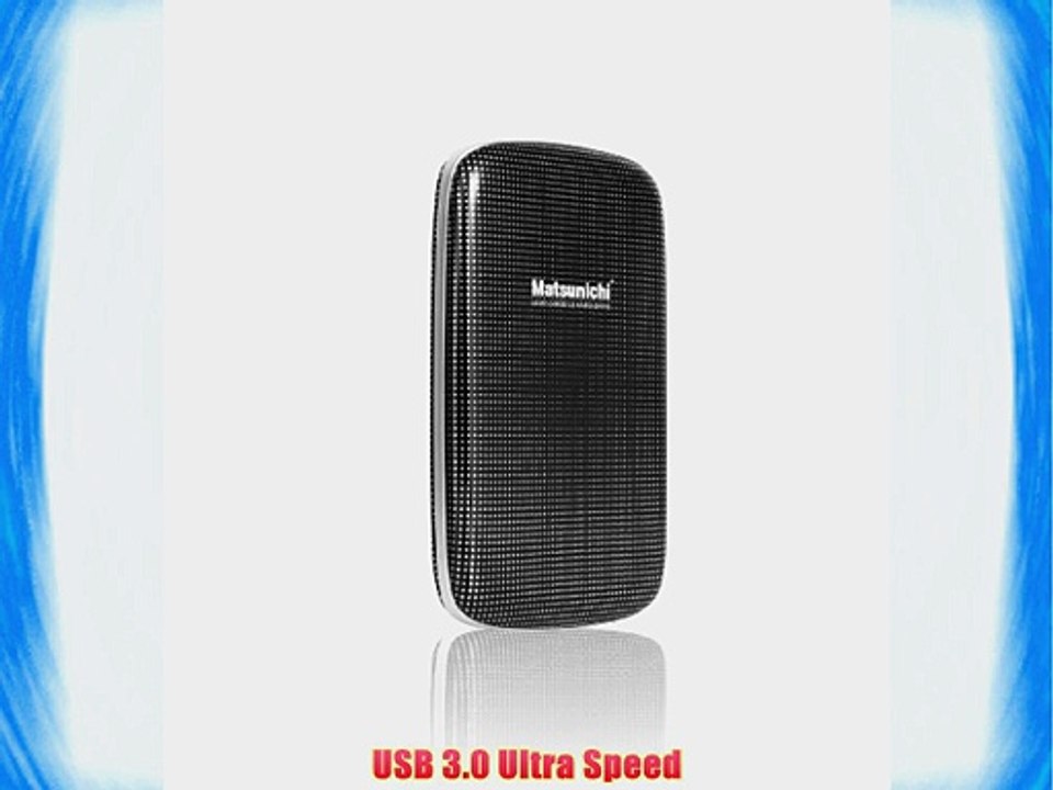 Matsunichi 1TB USB 3.0 Portable External Hard Drive Black (DM256-BK-1TB)