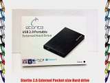 Storite 1TB 1 TB 2.5 inch USB 2.0 Mac Edition Portable External Hard Drive - Black