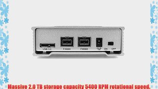 MiniPro 2TB External FireWire 800 USB 3.0 Portable Hard Drive (Silver)