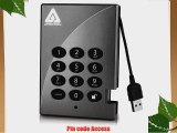 Apricorn Aegis Padlock 640 GB USB 2.0 128-bit Encrypted Portable USB External Hard Drive A25-PL128-640