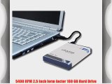 Clickfree Automatic Backup 160 GB USB 2.0 Portable External Hard Drive HD801 (Metallic Silver)