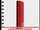 Western Digital My Passport Essential 320 GB USB 2.0 Portable External Hard Drive (Real Red)