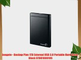 Seagate - Backup Plus 1TB External USB 3.0 Portable Hard Drive - Black STBU1000105