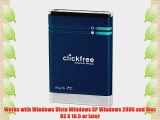 Clickfree Automatic Backup 320 GB USB 2.0 Portable External Hard Drive HD325 (Metallic Blue)