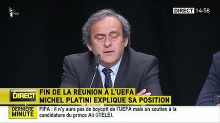 Michel Platini : «J'ai proposé à Sepp Blatter de démissionner»