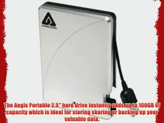 Apricorn Aegis 120 GB Portable USB 2.0 Hard Drive with Integrated Cable and Software