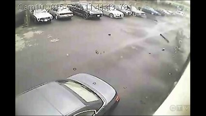 Extended Car goes airborne in crash caught on cam