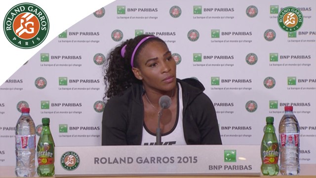 Press conference Serena Williams 2015 French Open / Quarterfinal