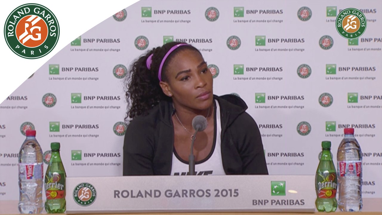 Conférence de presse Serena Williams Roland-Garros 2015 / Quarts de finale