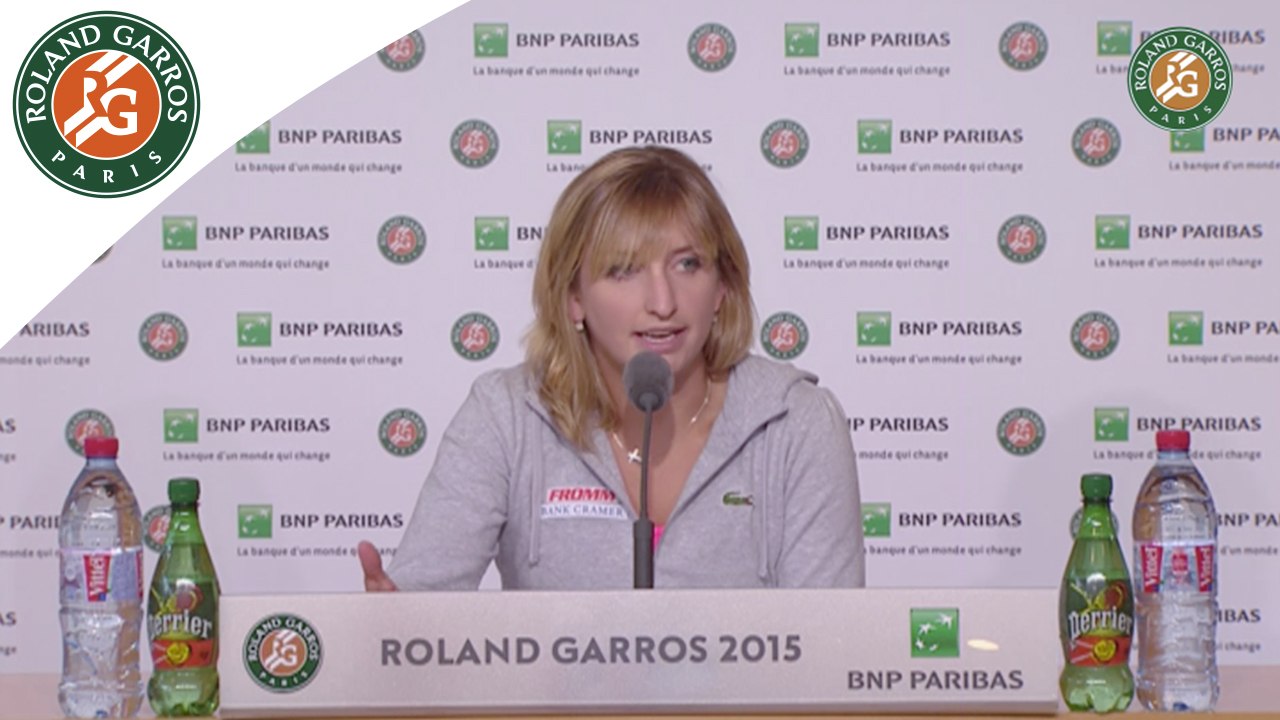 Press conference Timea Bacsinszky 2015 French Open / Quarterfinals