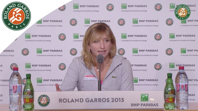 Press conference Timea Bacsinszky 2015 French Open / Quarterfinals