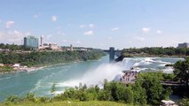 Tourists Looking at Niagara Falls