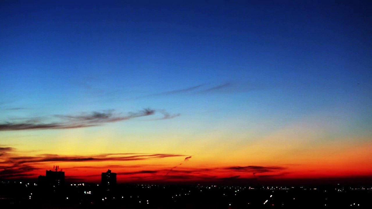 Sunset over City