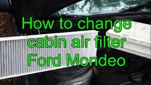 How to change cabin air filter Ford Mondeo. Years 2000 to 2007. Pollen filter.