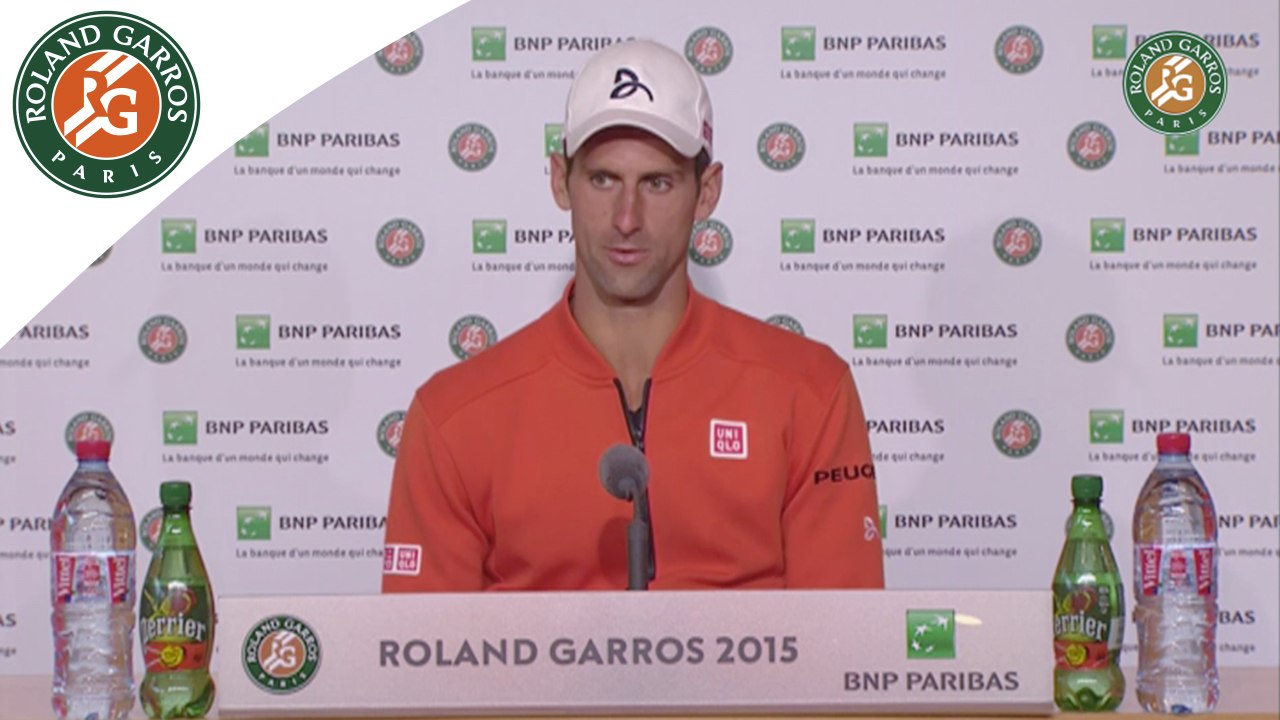 Conférence de presse Novak Djokovic Roland-Garros 2015 / Quarts de finale