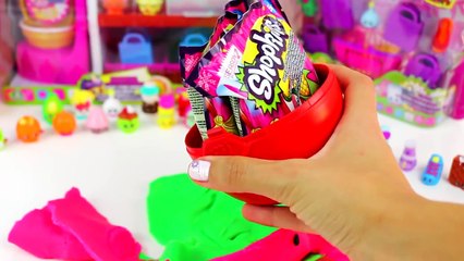 Shopkins Mega Play Doh Surprise Egg EXCLUSIVE EDITION Spin Mix Bakery Stand set