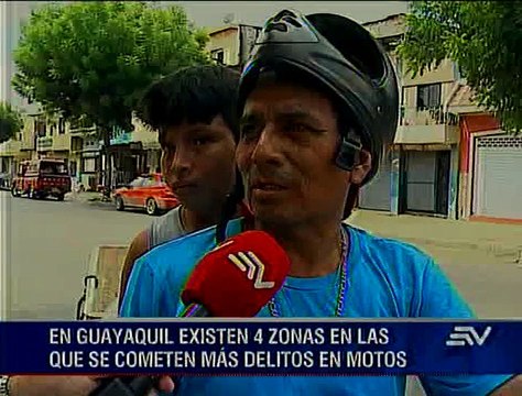 Identifican en Guayaquil 4 zonas en las que se cometen más delitos en motos