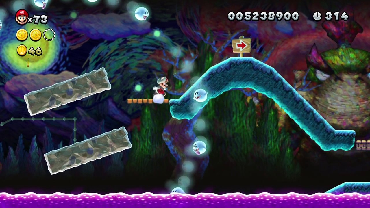 New Super Mario Bros U Walkthrough part 9 Star Road — All Star Coins {Wii U}  [60 FPS]