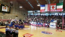 Arras: le début de la Marseillaise à Tételin lors de France - Italie (basket féminin)