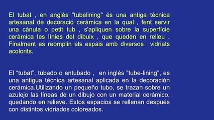 CERAMICAS TUBAT - COMO SE HACE. TECNICA DEL TUBADO O ENTUBADO. TUBELINING.