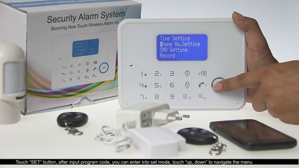 GSM Wireless touch alarm system function and menu demo - G60-Ultimate