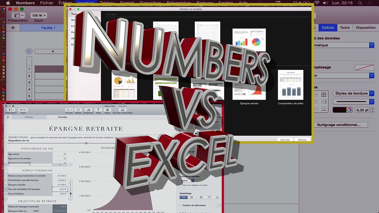 NJMBERS : Présentation détaillée - création tableaux graphiques - numérotation pagination impression