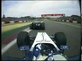 Montoya overtaking Mark Webber (it's Klien)