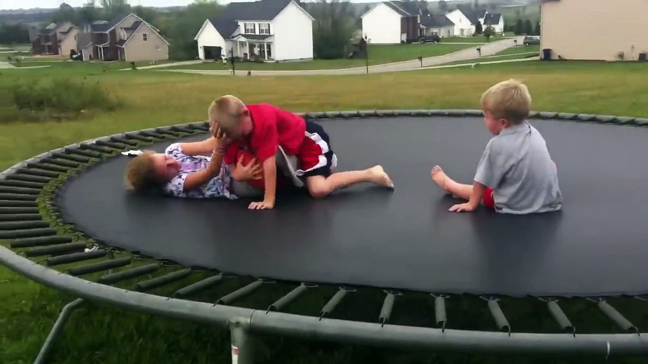 Cotton Kids playing Football on trampoline