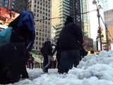 Sledding and skating in Central Park after vicious snow storm