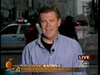 Police looting a Wal Mart in New Orleans