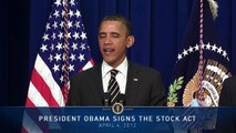 President Obama Signs the STOCK Act