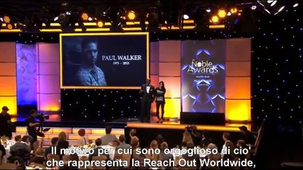 Paul Walker Honored  at Nobel Awards 2015‬  - SUB ITA
