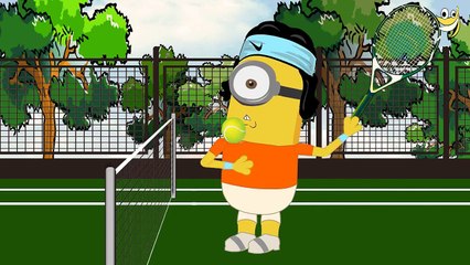 Minions Sports ~ Minions Tennis Game ~ Funny Cartoon [HD]