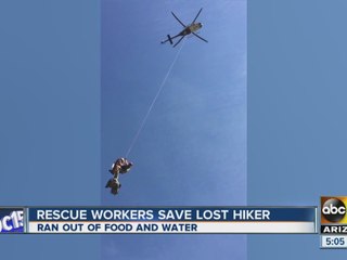 Rescuers find near-death hiker who ran out of food, water