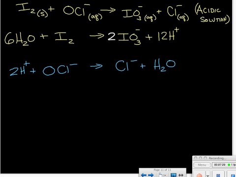 Balancing equations using half reaction method (acidic)