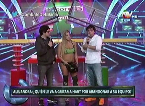 Combate: Alejandra Baigorria criticó la ausencia de Mario Hart