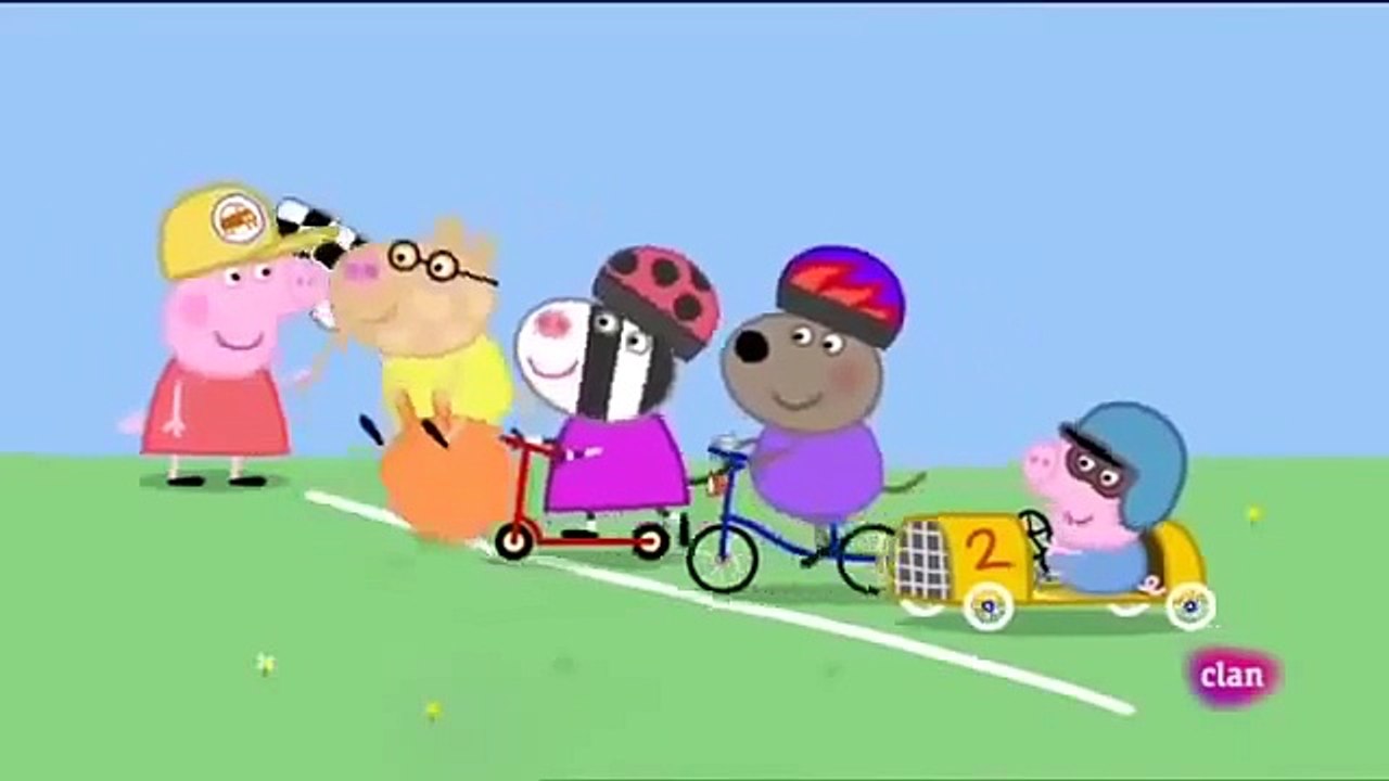 Peppa pig Castellano Temporada 4x32 El coche de carreras de George